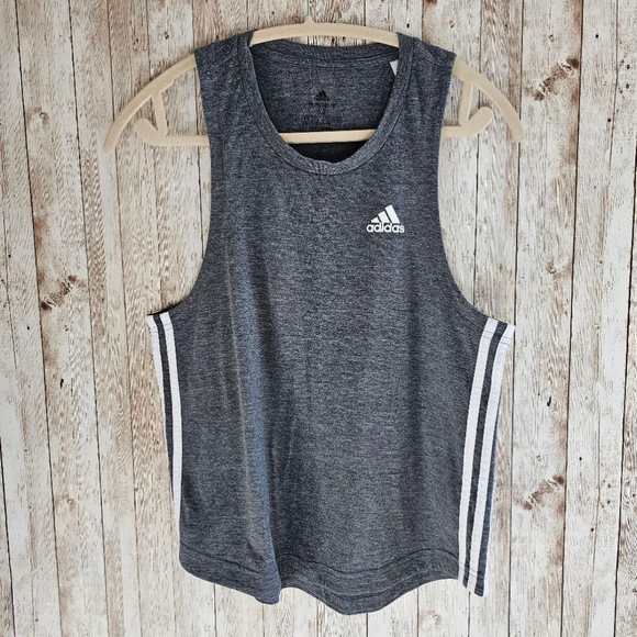 Adidas Gray Active Top Size M - Picture 2 of 7